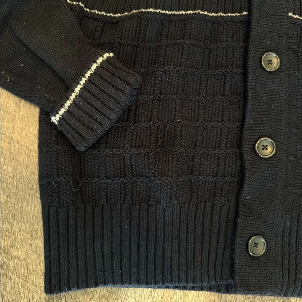 Banana Republic Men's MADMEN Navy Blue Shawl Collar Cardigan Cotton Small - Picture 4 of 4